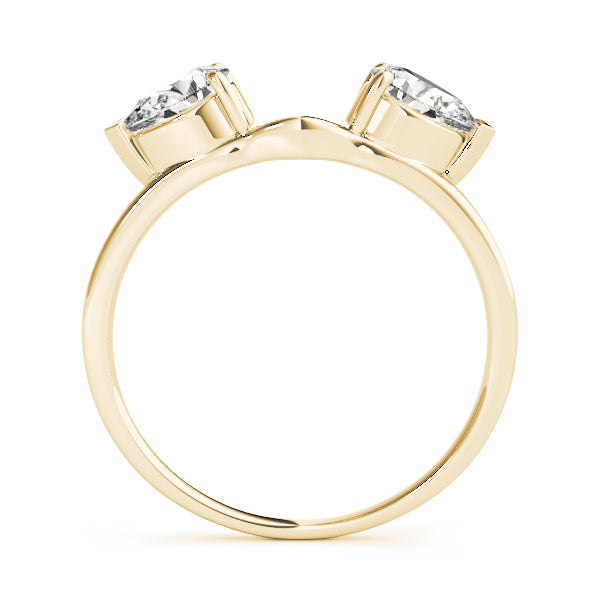 Pear Wraps & Inserts Half Eternity Ring in Gold & Platinum