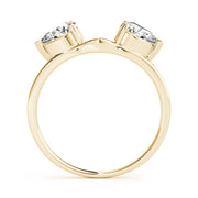 Pear Wraps & Inserts Half Eternity Ring in Gold & Platinum