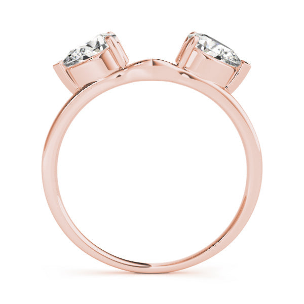 Pear Wraps & Inserts Half Eternity Ring in Gold & Platinum