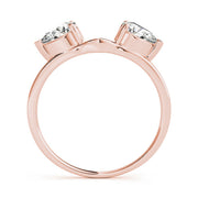 Pear Wraps & Inserts Half Eternity Ring in Gold & Platinum