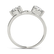 Pear Wraps & Inserts Half Eternity Ring in Gold & Platinum