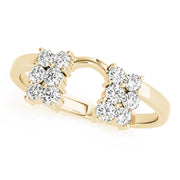 Timeless Half Round Diamond Gold Half Eternity Ring in 10K/14K gold and platinum with certified lab-grown or natural diamonds