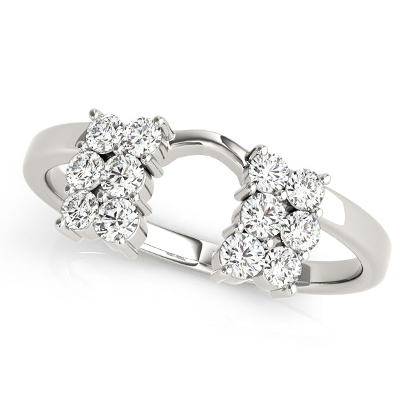 Timeless Half Round Diamond Gold Half Eternity Ring in Gold & Platinum