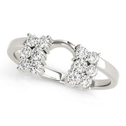 Timeless Half Round Diamond Gold Half Eternity Ring in Gold & Platinum