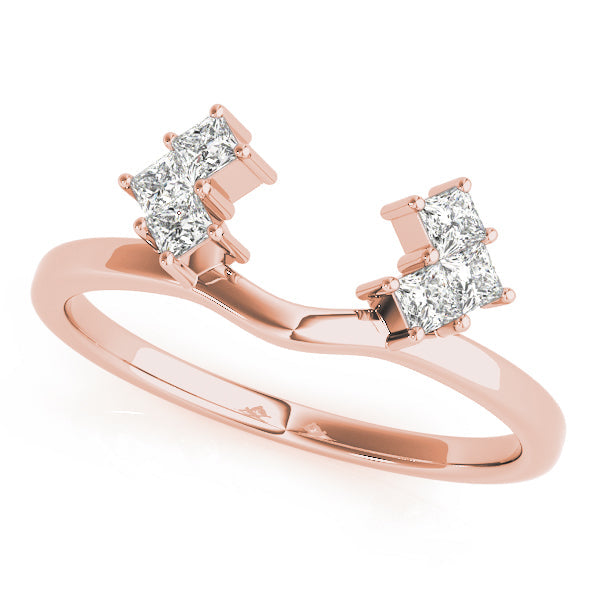 Wraps & Inserts Half Eternity Ring in Gold & Platinum
