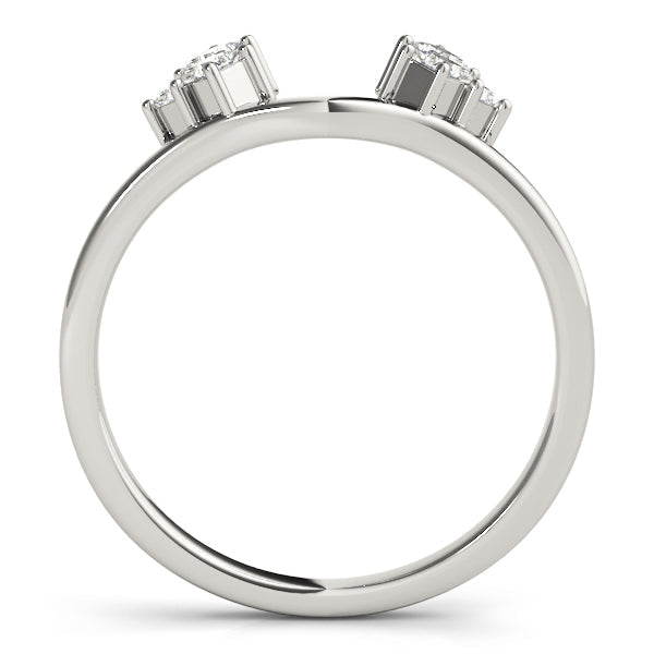 Wraps & Inserts Half Eternity Ring in Gold & Platinum