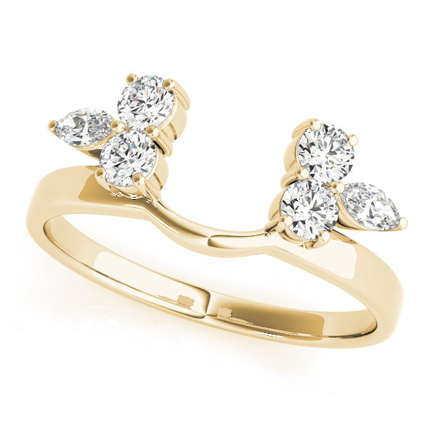 Wrap & Inserts Half Eternity Ring in 10K/14K gold and platinum with certified lab-grown or natural diamonds