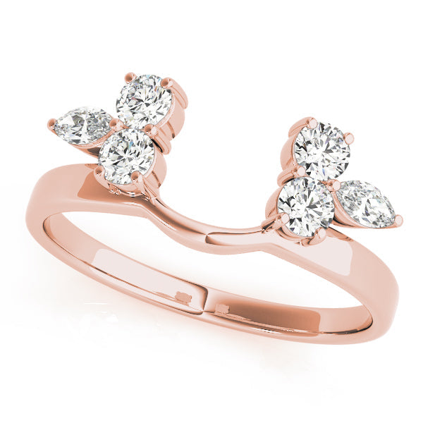 Wrap & Inserts Half Eternity Ring in Gold & Platinum