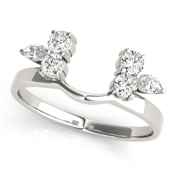 Wrap & Inserts Half Eternity Ring in Gold & Platinum