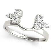 Wrap & Inserts Half Eternity Ring in Gold & Platinum