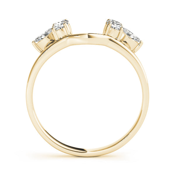 Wrap & Inserts Half Eternity Ring in Gold & Platinum