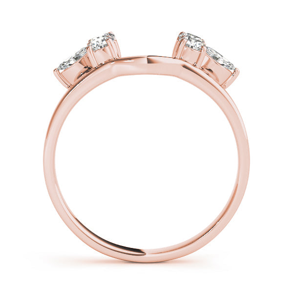 Wrap & Inserts Half Eternity Ring in Gold & Platinum