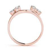 Wrap & Inserts Half Eternity Ring in Gold & Platinum