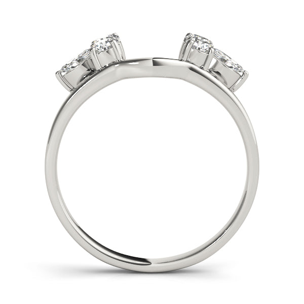 Wrap & Inserts Half Eternity Ring in Gold & Platinum