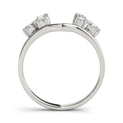 Wrap & Inserts Half Eternity Ring in Gold & Platinum