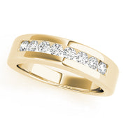 Channel Set Half Eternity Ring in 10K/14K gold and platinum with certified lab-grown or natural diamonds
