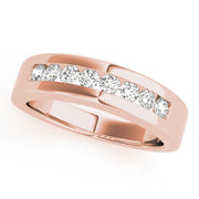 Channel Set Half Eternity Ring in Gold & Platinum