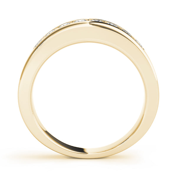 Channel Set Half Eternity Ring in Gold & Platinum