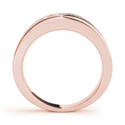 Channel Set Half Eternity Ring in Gold & Platinum