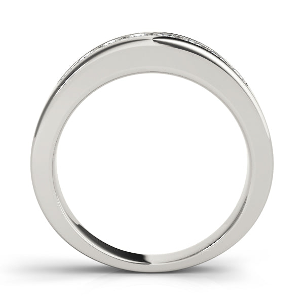 Channel Set Half Eternity Ring in Gold & Platinum