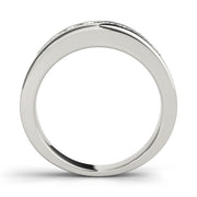 Channel Set Half Eternity Ring in Gold & Platinum