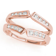Wraps & Inserts Half Eternity Ring in Gold & Platinum