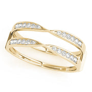 Channel Set Engagement Enhancer Half Eternity Ring in 10K/14K gold and platinum with certified lab-grown or natural diamonds