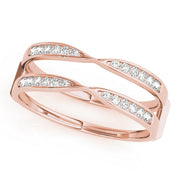 Channel Set Engagement Enhancer Half Eternity Ring in Gold & Platinum