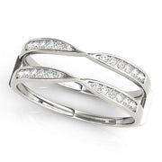 Channel Set Engagement Enhancer Half Eternity Ring in Gold & Platinum