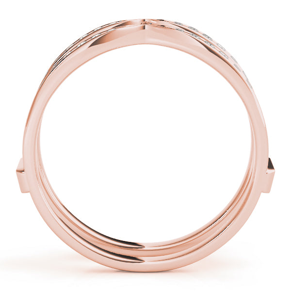 Channel Set Engagement Enhancer Half Eternity Ring in Gold & Platinum