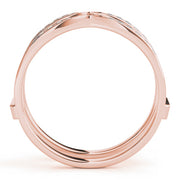 Channel Set Engagement Enhancer Half Eternity Ring in Gold & Platinum