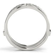 Channel Set Engagement Enhancer Half Eternity Ring in Gold & Platinum