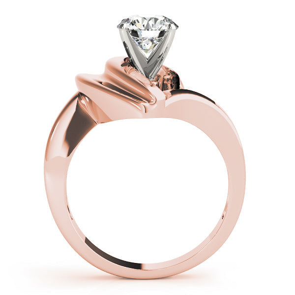Brilliant Solitaires Any Shape Round Diamond Engagement Ring in 10K/14K gold and platinum with certified lab-grown or natural diamonds