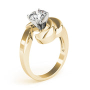 Brilliant Solitaires Any Shape Round Diamond Engagement Ring in 10K/14K gold and platinum with certified lab-grown or natural diamonds