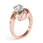 Brilliant Solitaires Any Shape Round Diamond Engagement Ring in 10K/14K gold and platinum with certified lab-grown or natural diamonds