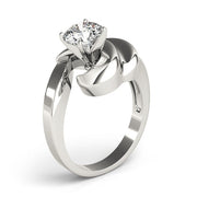 Brilliant Solitaires Any Shape Round Diamond Engagement Ring in 10K/14K gold and platinum with certified lab-grown or natural diamonds
