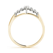 Fancy Marquise Half Eternity Ring in Gold & Platinum