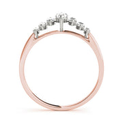 Fancy Marquise Half Eternity Ring in Gold & Platinum