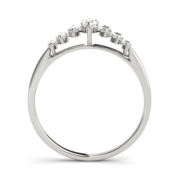 Fancy Marquise Half Eternity Ring in Gold & Platinum