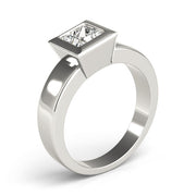 Couture Solitaires Princess Diamond Engagement Ring in 10K/14K gold and platinum with certified lab-grown or natural diamonds