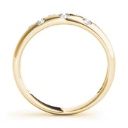 Bezel Set Half Eternity Ring in Gold & Platinum