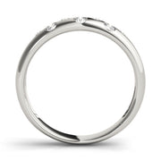 Bezel Set Half Eternity Ring in Gold & Platinum