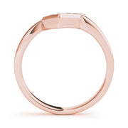 Curved Bands Half Eternity Ring in Gold & Platinum