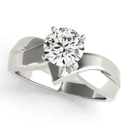 Statement Solitaires Any Shape Round Diamond Engagement Ring in 10K/14K gold and platinum with certified lab-grown or natural diamonds