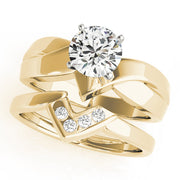 Statement Solitaires Any Shape Round Diamond Engagement Ring in 10K/14K gold and platinum with certified lab-grown or natural diamonds