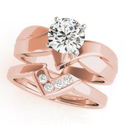 Statement Solitaires Any Shape Round Diamond Engagement Ring in 10K/14K gold and platinum with certified lab-grown or natural diamonds
