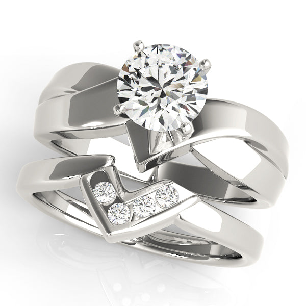 Statement Solitaires Any Shape Round Diamond Engagement Ring in 10K/14K gold and platinum with certified lab-grown or natural diamonds