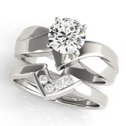 Statement Solitaires Any Shape Round Diamond Engagement Ring in 10K/14K gold and platinum with certified lab-grown or natural diamonds
