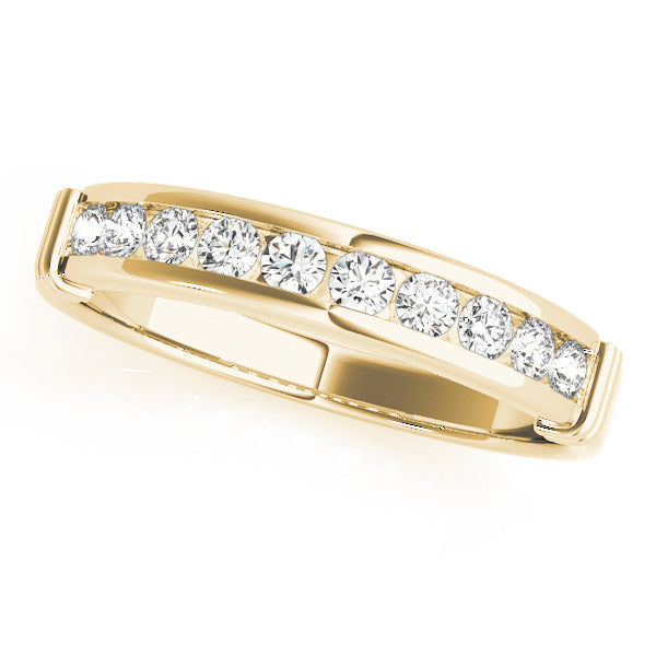 Channel Set Half Eternity Ring in 10K/14K gold and platinum with certified lab-grown or natural diamonds