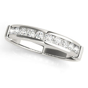 Channel Set Half Eternity Ring in Gold & Platinum